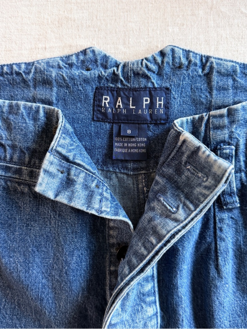 Ralph Ralph Lauren  c. 1990s High Waisted Denim Pencil Skirt  | 8 - Picture 5 of 5